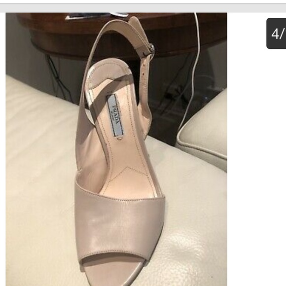 Authentic Prada Peep Toe Sandals In Original box. Worn once - Picture 4 of 4